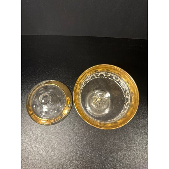 Antique EAPG Gold Flash Covered Compote 7" - Picture 5 of 10